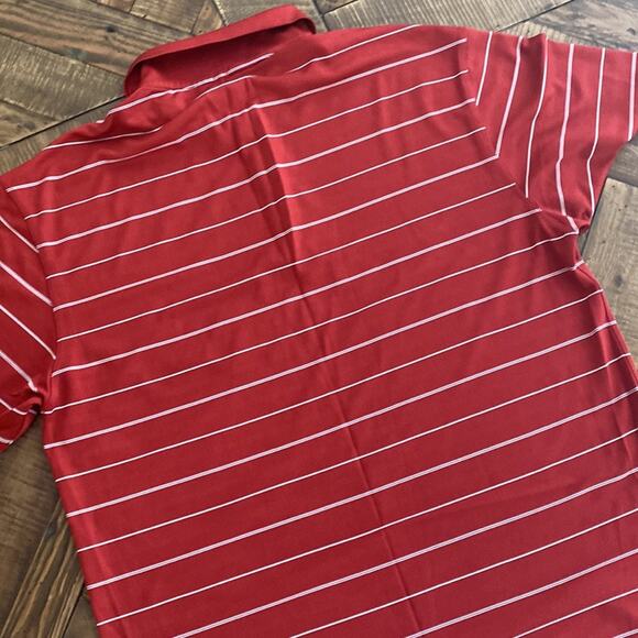 Nike Golf Mens Maroon White Striped Golf Shirt.  Size M - Picture 6 of 6